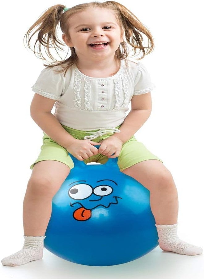 Dratal Hopper Ball, Jumping Ball, Hopping, Hoppity Hop Ball for Kids Ages 3-12, Bouncy with Handles, Kangaroo Bouncer, Sit and Bounce || Pump Included || (Blue) - Image 1